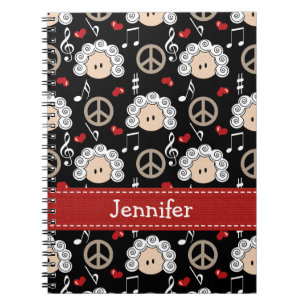 Peace Love Beethoven Spiral notebook Journal Notitieboek