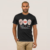 Peace Love Beethoven T shirt (Voorkant volledig)