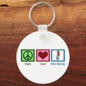 Peace Love Belly Dancing Sleutelhanger (Voorkant)