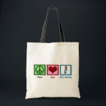 Peace Love Belly Dancing Tote Bag<br><div class="desc">Een vredesteken, hart en een buikdanseres.</div>