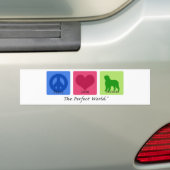 Peace Love Bernese Bumpersticker (Op auto)