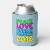 Peace Love Bernie Sanders 2016 Blikjeskoeler (Blikje Voorkant)