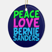 Peace Love Bernie Sanders Keramisch Ornament (Links)
