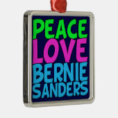 Peace Love Bernie Sanders Metalen Ornament (Rechts)