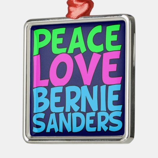 Peace Love Bernie Sanders Metalen Ornament (Links)