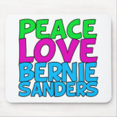 Peace Love Bernie Sanders Muismat (Voorkant)