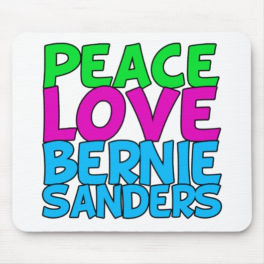 Peace Love Bernie Sanders Muismat (Voorkant)