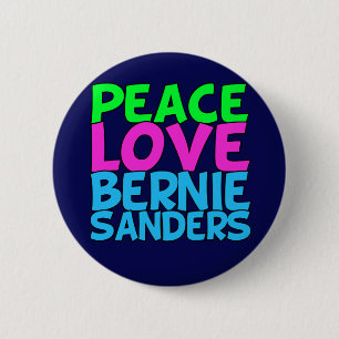 Peace Love Bernie Sanders Ronde Button 5,7 Cm