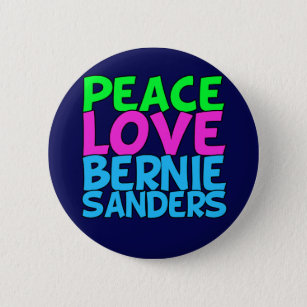 Peace Love Bernie Sanders Ronde Button 5,7 Cm