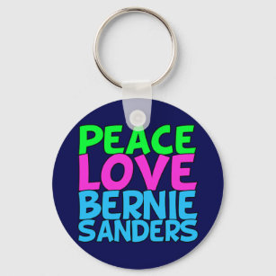 Peace Love Bernie Sanders Sleutelhanger