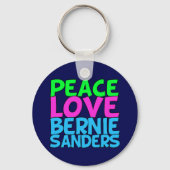 Peace Love Bernie Sanders Sleutelhanger (Voorkant)