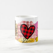 Peace Love Bichon Frisé Cute Hondenliefhebber Dog Koffiemok (Center)