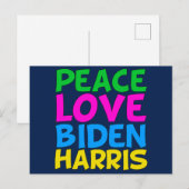 Peace Love Biden Harris Briefkaart (Voorkant / Achterkant)