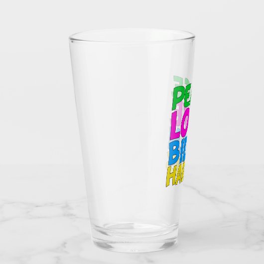 Peace Love Biden Harris Glas (Rechts)