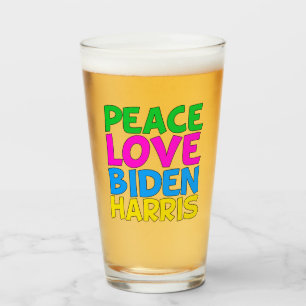 Peace Love Biden Harris Glas