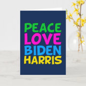 Peace Love Biden Harris Kaart (Gele Bloem)