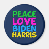 Peace Love Biden Harris Magneet (Voorkant)