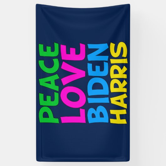 Peace Love Biden Harris Spandoek (Verticaal)