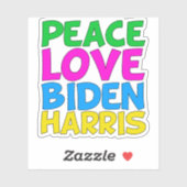 Peace Love Biden Harris Sticker (Vel)