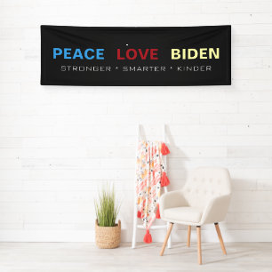 PEACE LOVE BIDEN Stronger Smarter Kinder Spandoek