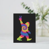 Peace Love Bigfoot - Bigfoot Lovers Briefkaart (Staand voorkant)