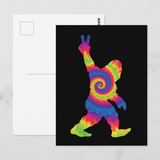 Peace Love Bigfoot - Bigfoot Lovers Briefkaart (Voorkant / Achterkant)