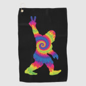 Peace Love Bigfoot - Bigfoot Lovers Golfhanddoek (Voorkant)