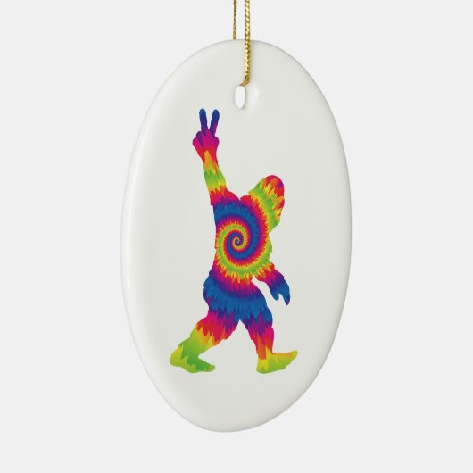Peace Love Bigfoot - Bigfoot Lovers Keramisch Ornament (Rechts)