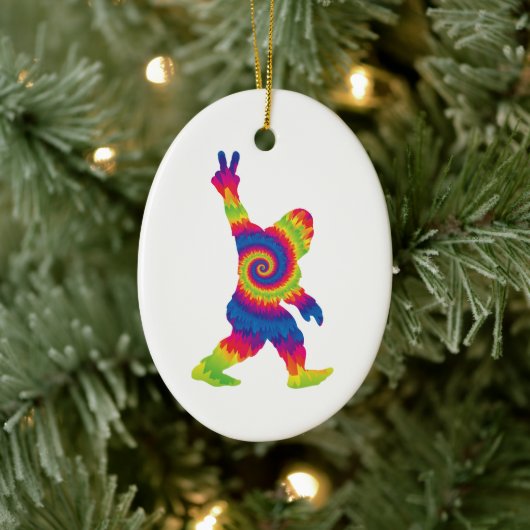 Peace Love Bigfoot - Bigfoot Lovers Keramisch Ornament (Boom)