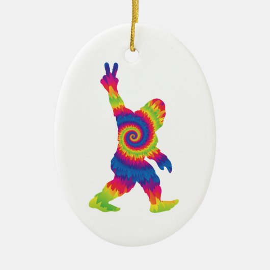Peace Love Bigfoot - Bigfoot Lovers Keramisch Ornament (Voorkant)