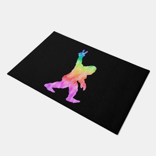 Peace Love Bigfoot Deurmat (Schuin)