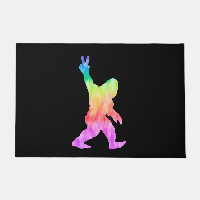 Peace Love Bigfoot Deurmat (Voorkant)