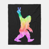 Peace Love Bigfoot Fleece Deken (Voorkant)
