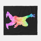 Peace Love Bigfoot Fleece Deken (Voorkant (Horizontaal))