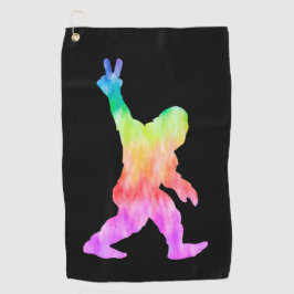 Peace Love Bigfoot Golfhanddoek