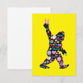 Peace Love Bigfoot Hippie Funny Bigfoot Lover Bedankkaart (Voorkant / Achterkant)