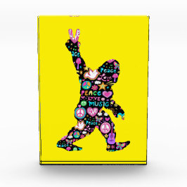 Peace Love Bigfoot Hippie Funny Bigfoot Lover Fotoblokken