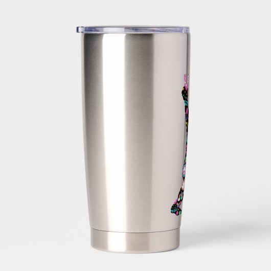 Peace Love Bigfoot Hippie Funny Bigfoot Lover Geïsoleerde Drinkbeker (Rechts)