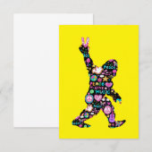 Peace Love Bigfoot Hippie Funny Bigfoot Lover Informatiekaartje (Voorkant / Achterkant)