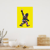 Peace Love Bigfoot Hippie Funny Bigfoot Lover Poster (Keuken)