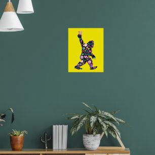 Peace Love Bigfoot Hippie Funny Bigfoot Lover Poster
