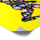 Peace Love Bigfoot Hippie Funny Bigfoot Lover Poster (Hoek)