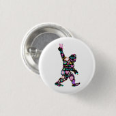 Peace Love Bigfoot Hippie Funny Bigfoot Lover Ronde Button 3,2 Cm (Voorkant /achterkant)