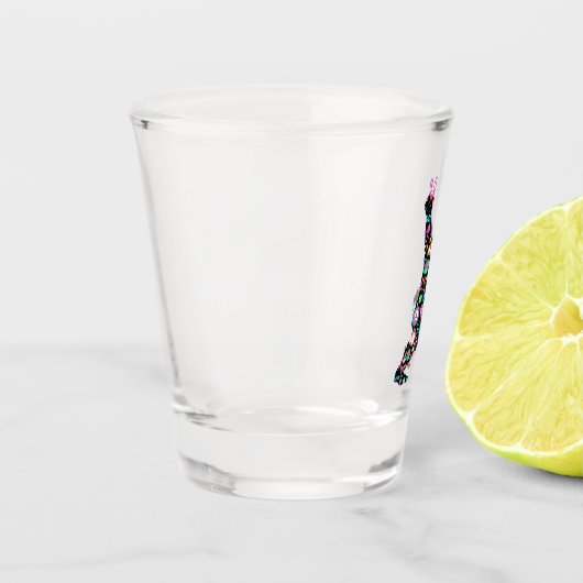 Peace Love Bigfoot Hippie Funny Bigfoot Lover Shot Glas (Links)