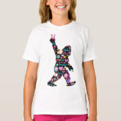 Peace Love Bigfoot Hippie Funny Bigfoot Lover T-shirt (Voorkant)