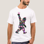 Peace Love Bigfoot Hippie Funny Bigfoot Lover T-shirt (Voorkant)