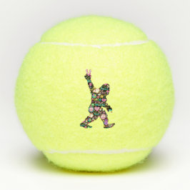 Peace Love Bigfoot Hippie Funny Bigfoot Lover Tennisballen