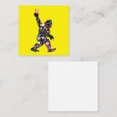 Peace Love Bigfoot Hippie Funny Bigfoot Lover Vierkante Visitekaartje (Voorkant / Achterkant)