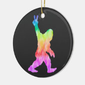 Peace Love Bigfoot Keramisch Ornament (Links)