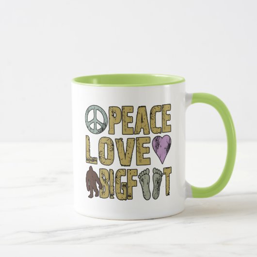 Peace Love Bigfoot Mok (Rechts)